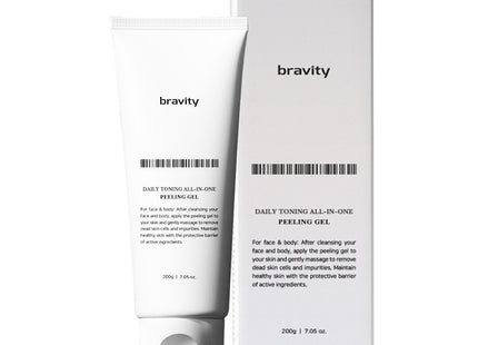 BRAVITY  Daily Toning All-in-One Peeling Gel, UPGRADED CAPACITY 200g, 1 count
