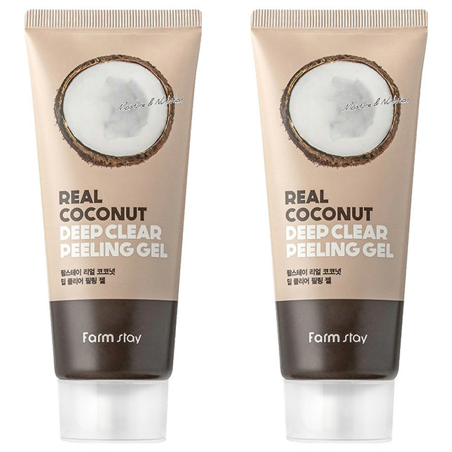 FARMSTAY  Real Coconut Deep Clear Peeling Gel 100ml 2ea