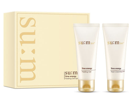 SU:M37  Time Energy Peeling Gel 100ml + Cleansing Foam 100ml Set, 200ml, 1 Set