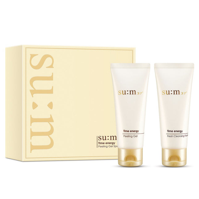 SU:M37  Time Energy Peeling Gel 100ml + Cleansing Foam 100ml Set, 200ml, 1 Set