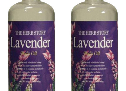 THE HERB STORY  Body Oil Lavender, 300ml, 2 Count