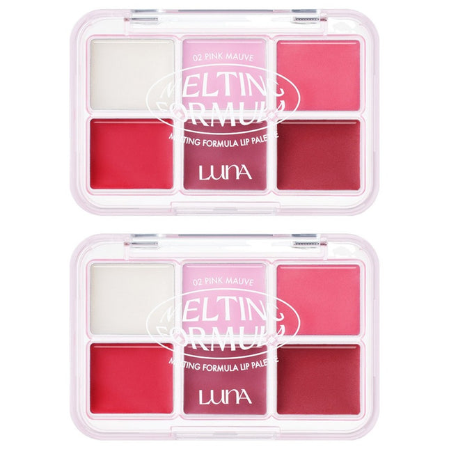 LUNA  Melting Formula Lip Palette, 02 Pink Mauve, 2 Count