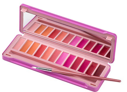 NONE COMPANY Color Deep Neutral City 12 Color Lip Palette Pink 18g, Mixed Colors, 1 Unit