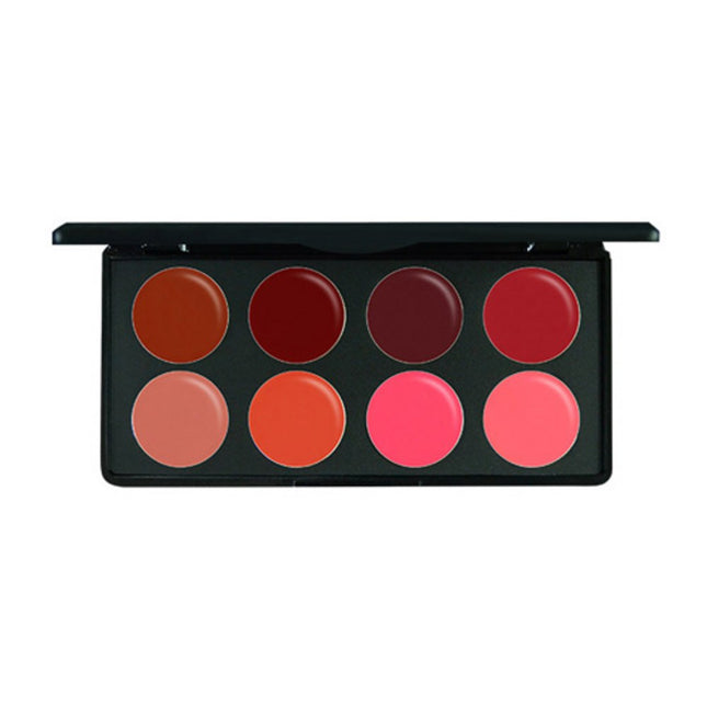 REVESSE  PROFESSIONAL LIP PALETTE 8 HOLE, RED + PINK + PEACH + ORANGE, 1PC