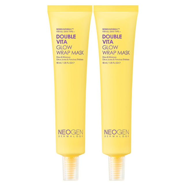 NEOGEN DERMALOGY  Double Vita Glow Lab Mask 40ml, 1 Count, Pack of 2
