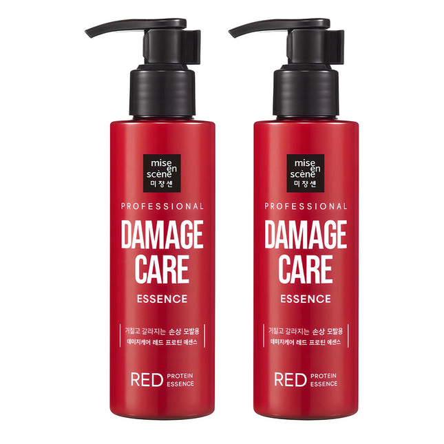 MISE EN SCENE  Damage Care Red Protein Hair Cream Essence, 140ml, 2 Count