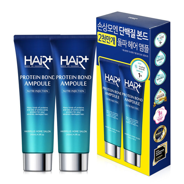 HAIRPLUS  Protein Bond Ampoule Hair Essence, 145ml, 2 count