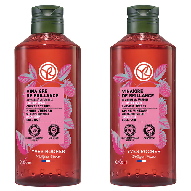 YVES ROCHER  Raspberry Hair Vinegar Scalp 400ml 2 Pcs
