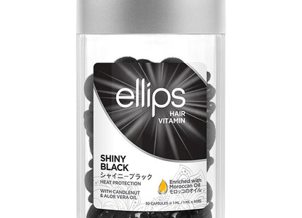 ELLIPS  Hair Vitamin Shiny Black with Candlenut & Aloe Vera 50p, 50ml, 1 count