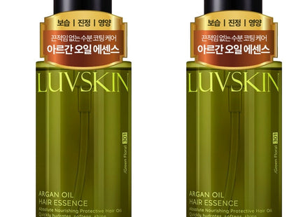 LOUVSKIN  Argan Oil Hair Essence Green Floral Scent, 100ml, 2 Count