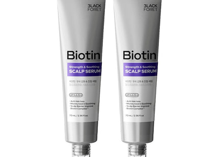 BLACK FOREST  Biotin Scalp Strengthening & Soothing Serum Hair Essence, 70ml, 2 Count