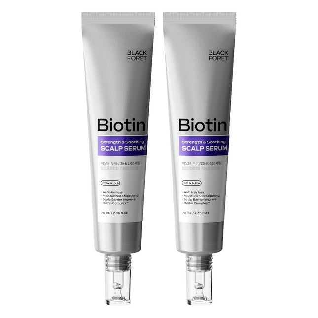 BLACK FOREST  Biotin Scalp Strengthening & Soothing Serum Hair Essence, 70ml, 2 Count