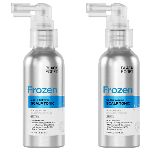 BLACKFORET Blackforet Frozen Cool & Calming Scalp Tonic Spray Hair Essence, 100ml, 2 Count