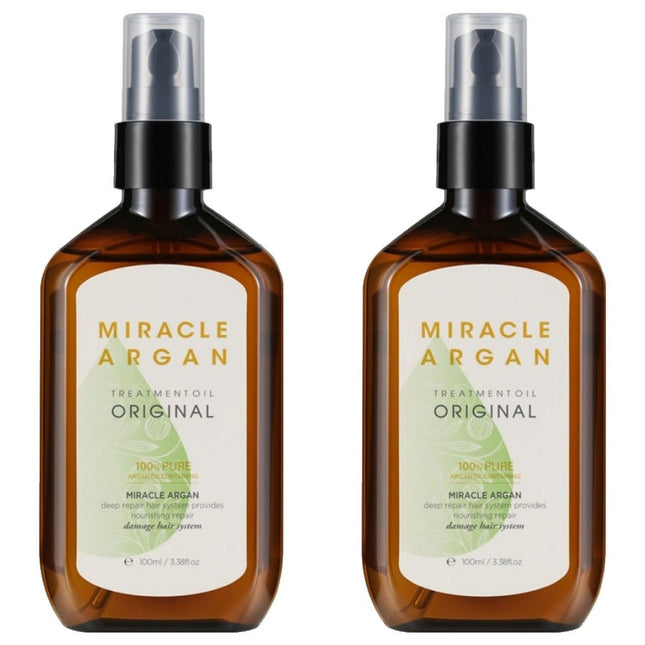 MERIT  Miracle Argan Original Hair Oil 100ml 2 Count
