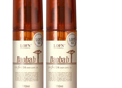 LOFN  Baobab Perfect 24 Hair Care Oil, 110ml, 2 count