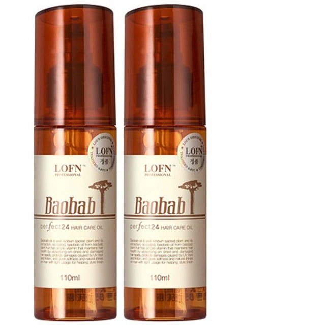 LOFN  Baobab Perfect 24 Hair Care Oil, 110ml, 2 count