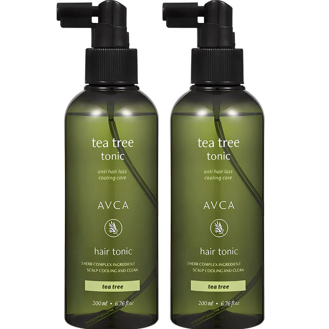 ABCA  Scalp Care Tea Tree Hair Tonic for Hair Loss Symptom Relief, 200ml, 2 Pack