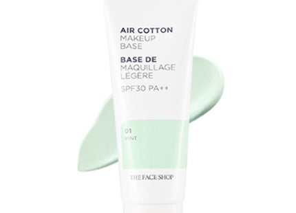 THE FACE SHOP  Air Cotton Makeup Base 35g, Mint, 1 Count