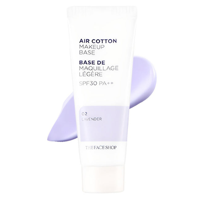 THE FACE SHOP  Air Cotton Makeup Base 35g, Lavender, 1 count