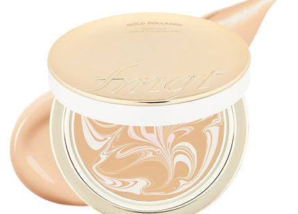 THE FACE SHOP  FMG GOLD COLLAGEN AMPOULE GLOW FOUNDATION 15g, 201 APRICOT BEIGE, 1pc