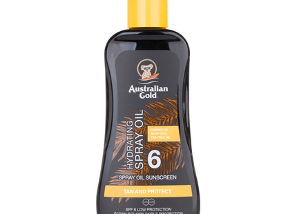 AUSTRALIAN GOLD  SPF 6 Spray Tan Oil, 237ml, 1 Count