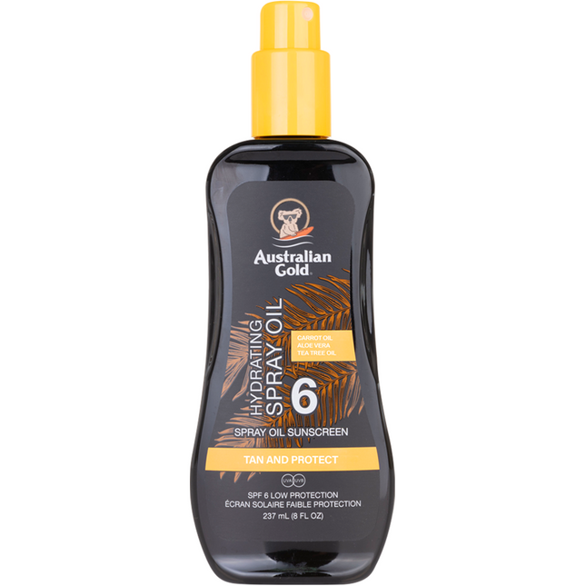 AUSTRALIAN GOLD  SPF 6 Spray Tan Oil, 237ml, 1 Count
