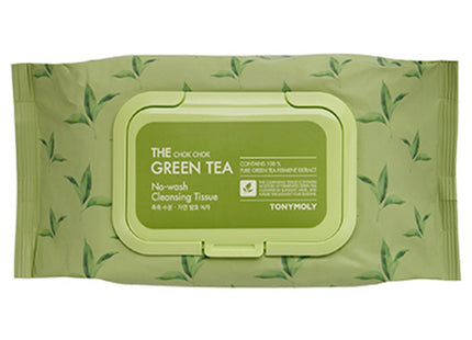 TONYMOLY Tonymoly The Chok Chok Green Tea No-Wash Cleansing Tissue, 100 Count, 1 Pack
