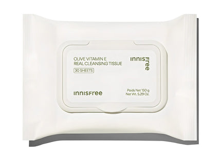 INNISFREE  Olive Real Cleansing Tissue, 30 Sheets, 1 Count