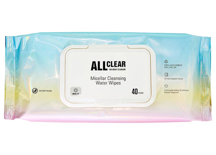 ALLCLEAR  Micellar Cleansing Water Wipes, 40 Count, 1 Pack
