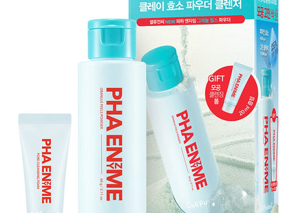 CELLFUSION C  PHA Enzyme Granule Peeling Powder 60g + Cleansing Foam 20ml Set, 1 Set