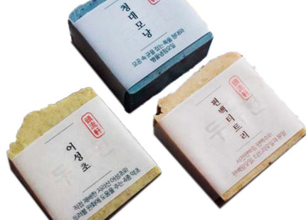 NONE COMPANY Duryuhun Houttuynia + Indigo + Hinoki Tea Tree Soap Set, 1 Set