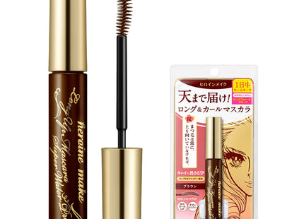 HEROINE MAKE  Long Up Mascara Super Waterproof, 02 Brown, 1 Count