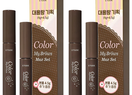 ETUDE HOUSE  Drawing Eye Brow Cara 4.5g + 9g Value Set, 01 Rich Brown, 2 Items