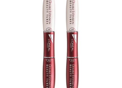 L'OREAL PARIS  Double Extend Beauty Tubes Mascara 14ml, 2 Count Pack