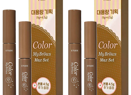 ETUDE  House Drawing Eye Brow Cara 4.5g + 9g Set, 04 Natural Brown, 2 Count
