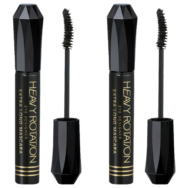NONE COSMETICS Heavy Rotation Extra Long Mascara, Black, 2 Count