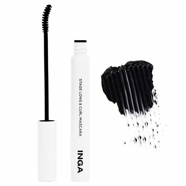 INGA  Stage Long & Curl Mascara 6g, Black, 1 Count
