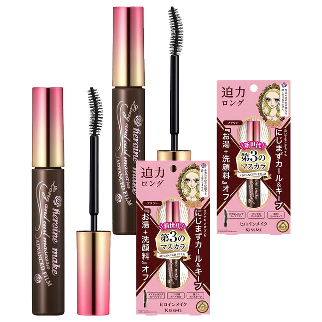 HEROINE MAKE  Long & Curl Mascara Advanced Film 6g, 2 Count, Brown