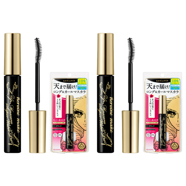 HEROINE MAKE  Long and Curl Mascara Super Waterproof, 01 Deep Black, 2 Count