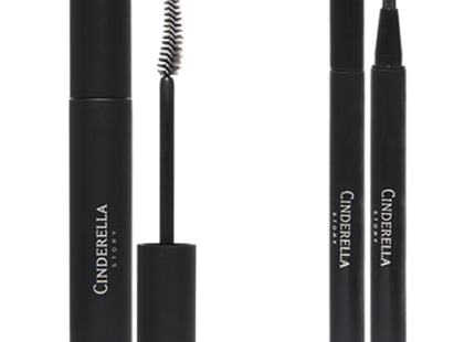 CINDERELLA STORY  Air Volume Mascara 9.5ml + Touch Up Eyeliner 0.5g, Carbon Black, 1 Set
