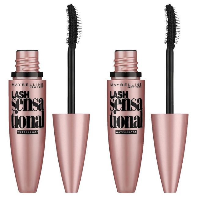 MAYBELLINE NEW YORK  Lash Sensational Waterproof Mascara 10ml, 2 Count