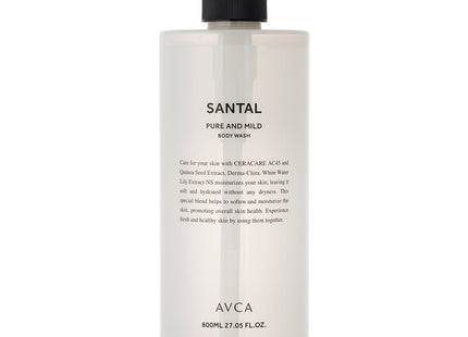 AVCA  Pure & Mild Body Wash Santal, 800ml, 1 Count