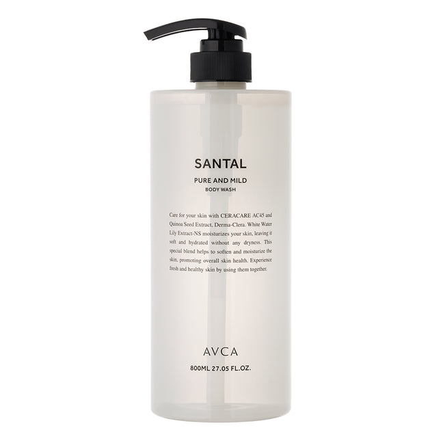AVCA  Pure & Mild Body Wash Santal, 800ml, 1 Count