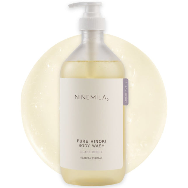 NINEMILA PURE HINOKI BODY WASH BLACKBERRY  1L 1ea