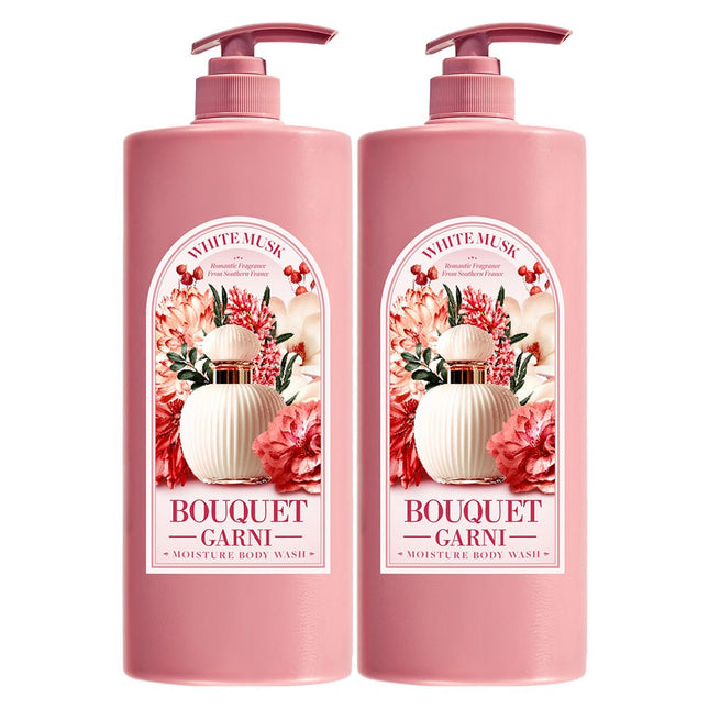 BOUQUET GARNI  MOISTURE BODY WASH WHITE MUSK SCENT 1.5L 2PACK
