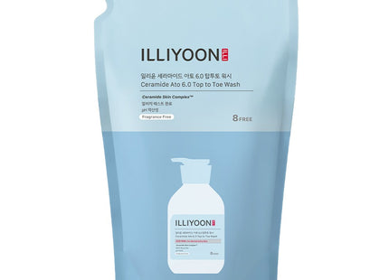 ILLIYOON  Ceramide Ato Concentrate Top to Toe Wash Fragrance-Free Refill, 500ml, 1 count