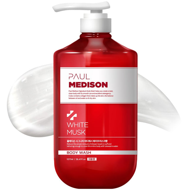 POLMEDISON  Signature Body Wash White Musk Scent, 1.077L, 1 Count