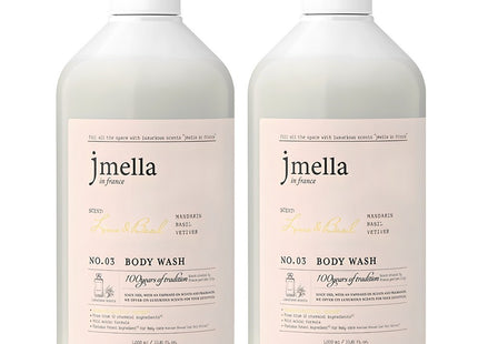 JMELLA IN FRANCE  Lime & Basil Body Wash Citrus Scent, 1L, 2 Count