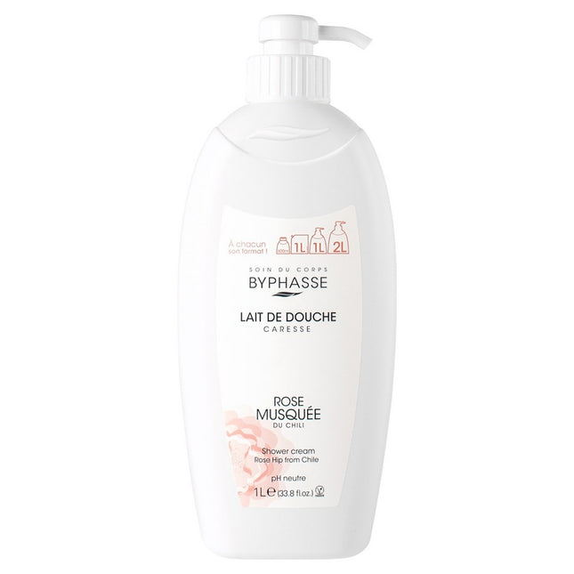 BYPASSE  Large Capacity High Moisturization Body Wash Rosehip, 1L, 1 count
