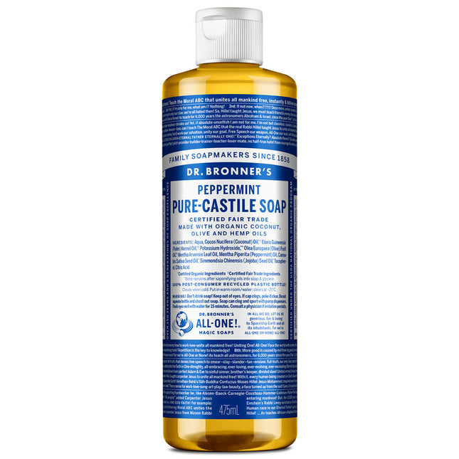 DR. BRONNERS  Pure Castile Bar Soap Peppermint 475ml 1 pack